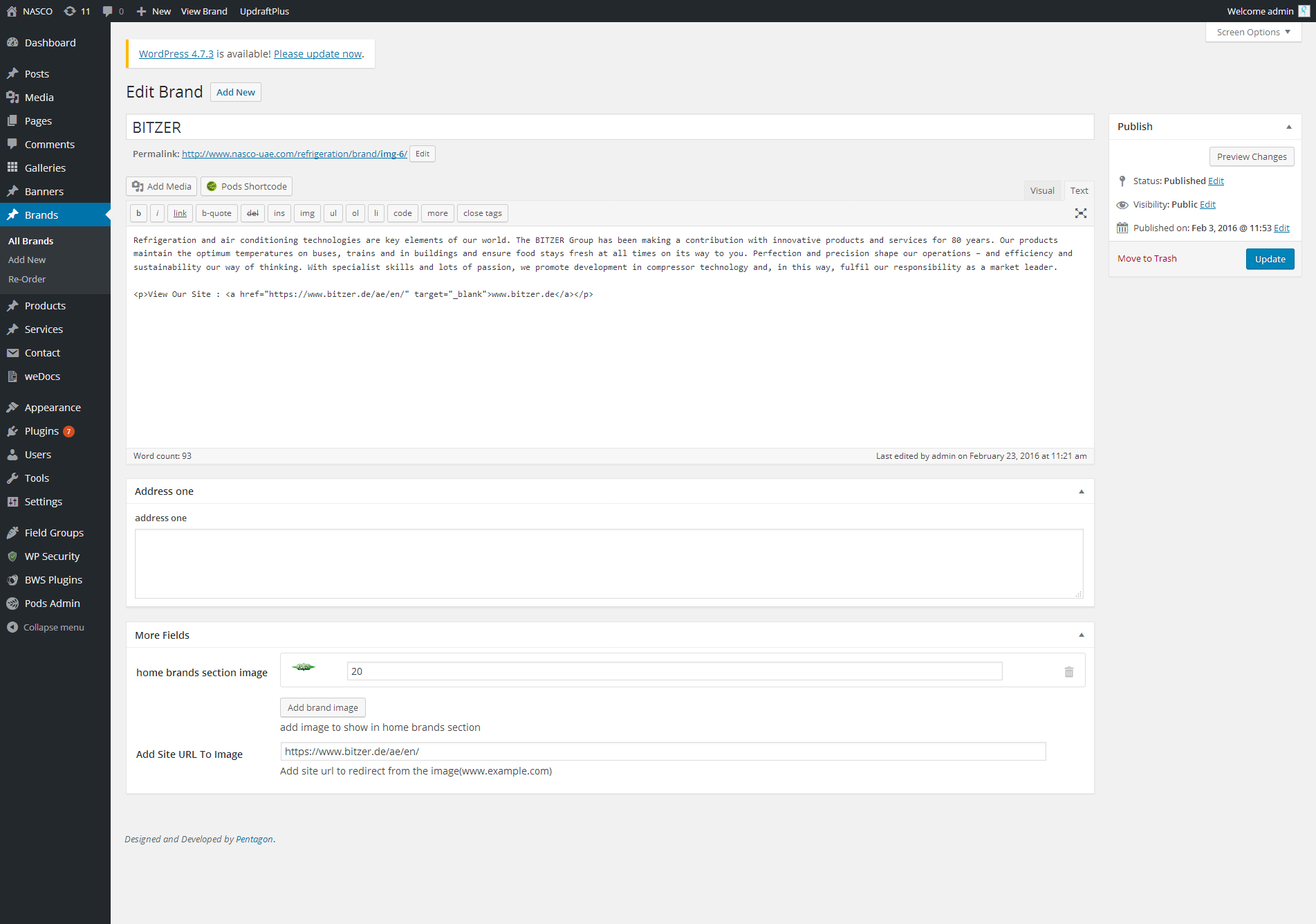 Edit Brand ‹ NASCO — WordPress